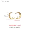 Accesorios de soporte vacío para pendientes de perlas DIY Oro de 18K Diseño simple de nicho japonés y coreano Clavos de oreja Pendientes colgantes Material de gancho para la oreja