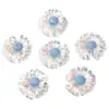 Cuentas de margarita de doble cara de 25 mm en color transparente, cuentas de flor de acrílico chapado, cuentas sueltas para cadena de teléfono móvil DIY