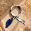 Pulseras de pañuelo de seda estilo francés transfronterizas con varios estampados, pulseras de cinta estampadas en tela, admiten personalización y venta al por mayor en stock
