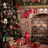 Letrero Decorativo de Madera Navideño Empaque Creativo para Regalo de Navidad Cuerda de Cáñamo Cuadros de Vaca Lavados Colgante de Letrero de Madera