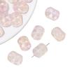 Cuentas de vidrio de gelatina de verano transparentes con doble agujero recto, cuentas de flores, cuentas de vidrio, pulseras de cuentas sueltas, materiales hechos a mano para bricolaje