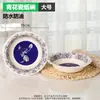 Platos de Papel para Bodas y Cumpleaños, Porcelana Azul y Blanca, Desechables, Engrosados, Creativos, Impermeables y a Prueba de Grasa, Platos de Cena, Tazones, Platos Rojos para Fiestas