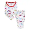 Ropa de verano para niña, dibujos animados, manga corta, amor, pez, ropa para casa, ropa interior de bebé, traje de pijama