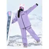 Nueva Chaqueta de Esquí de Moda para Mujer, Popular Abrigo de Esquí Estilo Alternativo con Algodón Añadido y Cortavientos con Capucha Engrosado