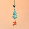 Colgante de calabaza lacada estilo chino tradicional con borlas, llavero, artículo decorativo, cuentas de oración, accesorio para cadena de teléfono