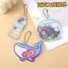 Colgante de shaker de acrílico transparente llavero de dibujos animados decoración linda para estudiantes pequeño regalo decorativo de alto valor