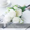 Decoración de Florero con Ramo de Peonías y Rosas Artificiales para Hogar, Boda, Flores Falsas de Seda Artificial Amazon AliExpress