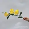 Eustoma grandiflorum 3 cabezas 6 cabezas platycodon grandiflorum paquete platycodon grandiflorum decoración del hogar boda diseño de sala de bodas guía de camino flores de seda hechas a mano