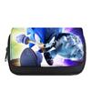 Estuche de Lápices Sonic con Tapa para Estudiantes de Primaria y Secundaria Estuche de Papelería Estampado Estuche de Lápices con Tapa Removible Doble Capa Gran Capacidad