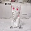 Jarrón de Cerámica con Forma Humana Creativo Nórdico, Decoración Minimalista Blanca para el Hogar, Estilo Creativo Ins Europeo de Lujo Ligero con un Toque de Alta Gama