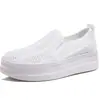 Zapatillas Blancas de Nuevo Estilo, Zapatos de Malla para Estudiantes Mujeres, Zapatos sin Cordones para Mujer, Zapatos Planos Casuales para Mujer