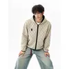 Sudadera con capucha y estampado de lunares americanos para hombre y mujer 2026 Nueva Tendencia Marca Holgada Casual Sudadera con cremallera Chaqueta Moderna