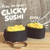 Llavero colgante bestseller transfronterizo impreso en 3D, figura de clicker para dedos de la serie de sushi individual, accesorio para mochila