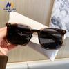 Gafas de Sol para Mujer Verano Corea del Sur Gafas de Sol Polarizadas Estilo Coreano de Moda Populares en Internet Mismo Estilo Cara Redonda Cara Grande Sesión de Fotos Callejera Gafas de Sol para Hombre