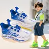 Tênis Esportivo Infantil 2026 Outono Novo Malha Respirável Infantil Amortecedor Tênis de Corrida Tênis de Basquete Infantil Ensino Fundamental