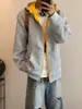 Sudadera con capucha a rayas estilo retro americano al por mayor para hombre y mujer, chaqueta casual relajada de otoño para pareja