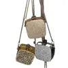 2026 Disco Redondo Acrílico Completamente con Diamantes Bolso Pequeño Cruzado Bolsa de Montaña Debajo de Pino Bolsa Kasle para Mujer