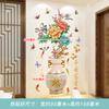 Florero Entrada Pegatinas de Pared 3D Papel Tapiz Pegatinas de Pintura Decoración de Pared Autoadhesiva Dormitorio Calcomanías de Papel Tapiz Cálido para Pared