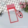 Bolsa impermeable para teléfono móvil sellada para natación de verano, bolsa impermeable de plástico transparente de PVC para flotar en verano con cordón