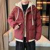 Otoño e invierno nueva chaqueta acolchada de algodón para parejas, estilo dos piezas falsas con capucha, gruesa, cálida, acolchada de algodón A108-3 MD9999