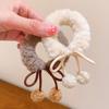 Goma para el pelo Banda de goma Femenina Estilo K Alta Elasticidad Bola de pelo Cuerda para el pelo Ins Lindos Accesorios para el pelo Otoño e Invierno Anillo de pelo de felpa Diadema