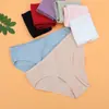 Procesamiento y Personalización de Ropa Interior de Algodón Puro de 40 Hilos para Mujer, Bragas de Talle Medio para Mujer Talla Grande, Ropa Interior Transpirable de Color Puro Transfronteriza