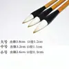 Escrita regular pincel de escrita tradicional para adultos pincel de lobo com ponta curta conjunto de caligrafia pintura chinesa peônia frango pincel de distância script de alho selo
