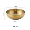 Bol pequeño de acero inoxidable 304 estilo coreano Corea del Sur dorado capa única bol de cocina comercial bol de kimchi plato para salsa de inmersión bol de arroz