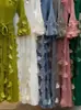 Ropa de Comercio Exterior: Vestido Issey Miyake con un Toque de Alta Gama, Corte Holgado, Diseño de Atar, Mangas de Campana, Vestido Elegante y con Estilo de Longitud Media
