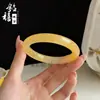 Pulseira de Jade Huanglong Natural, Pulseira de Jade Seda Dourada, Pulseira de Jade Feminina, Pulseira de Osmanthus Coração Suave, Pulseira de Jade Amarelo, Para Presentear