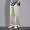 Pantalones de Color Sólido para Hombre Verano 2026 Nuevos Deportivos Holgados de Pierna Recta con Cordón Caída