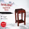 Sala de estar Estilo chinês madeira maciça verde clorofilum flor rack de camada dupla Bonsai pendente rack de armazenamento