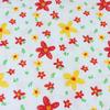 Tela de algodón de doble capa con estampado de flores, con pequeñas flores rojas, para ropa de bebé, vestido y pijama