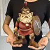 Estátua de Guerreiro Viking com Barba Decoração Nórdica Vintage
