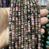 6*10 cuentas sueltas de piedra natural, aventurina verde, ágata roja, turquesa, bambú, accesorios de joyería para bricolaje, venta al por mayor