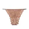 Comercio Electrónico Transfronterizo Europa y América Ropa Interior Femenina Jacquard de Brillo Fino Encaje Sexy Tanga Invisible de Cintura Baja Calzones para Mujer