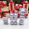 Enfeites de decoração de Natal Bola banhada a cores Espelho de vidro Bola reflexiva Decoração de Natal Pingente Layout de festa em caixa