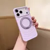 Soporte giratorio de 360 grados adecuado para funda de teléfono 18 Pro Max, funda protectora magnética de silicona líquida ondulada Apple 17