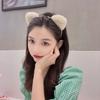 Tiara Fofa de Orelhas de Gato Coreana para Mulheres, Presilha de Cabelo de Pelúcia para Lavar o Rosto, Acessório de Cabelo Super Adorável e Feminino, Tiara de Desenho Animado