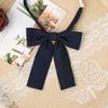 [Gravata Borboleta Plana de Cabo Longo Grande] Gravata Borboleta de Camisa Uniforme Jk Gola de Camisa Flor Uniforme Escolar Estudante Feminino Uniforme de Formatura