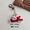 Nuevo Colgante de Peluche de Oso y Conejo de Galleta, Dibujos Animados Cómicos, Colgante de Oso Tonto, Cuadrado con Carácter de la Fortuna