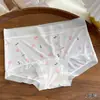 Cueca Boxer Feminina Antibacteriana 10A Estilo Novo com Estampa Completa de Frutas, Gancho Estendido, Cintura Média, Confortável, Respirável, Macia