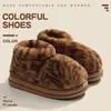 Pantuflas de felpa de algodón con estampado de leopardo 2026 nuevas de otoño e invierno, engrosadas de lana de cordero, para el hogar, con suelas gruesas, antideslizantes y cálidas para mujer