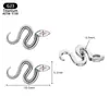 Unha de Osso de Ouvido de Liga de Titânio F136 Zircônia Única Unha de Ouvido em Forma de Cobra Pode Ser Anodizada Joias de Piercing de Titânio G23 Brincos