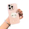 Capa de Celular Gato Anjo de Bolinhas para Apple 17ProMax, Estilo Filme Fofo para Meninas, Xiaomi 17, Huawei, Vivo