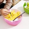 Plato de frutas secas de doble capa con tapa, contenedor de basura de escritorio, extraíble y lavable, para semillas de melón, cesta para escurrir semillas de melón.
