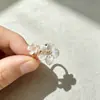 Nuevo anillo de metal esmaltado con flor estilo francés, diseño vintage estilo corte, apto para el dedo índice, que irradia una vibra lujosa y sofisticada, una pieza de joyería única y elegante para mujeres