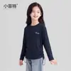 Camiseta base de punto ajustada, moda otoño 2026 nueva para niñas Xiaofei, top infantil casual y versátil para niños mayores