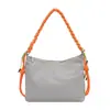 Bolsa de Axila Color-Blocking de Nicho Transfronteiriça para Mulheres, Nova Bolsa Transversal de Nylon Leve 2026, Bolsa Tote Casual Portátil