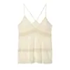 Top tipo camisola casual de moda bordado para mujer, popular en INS europeo y americano, tela transparente, transfronterizo de AliExpress, color café, color albaricoque
